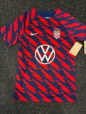 Nike USA Red & Navy Graphic Soccer Jersey